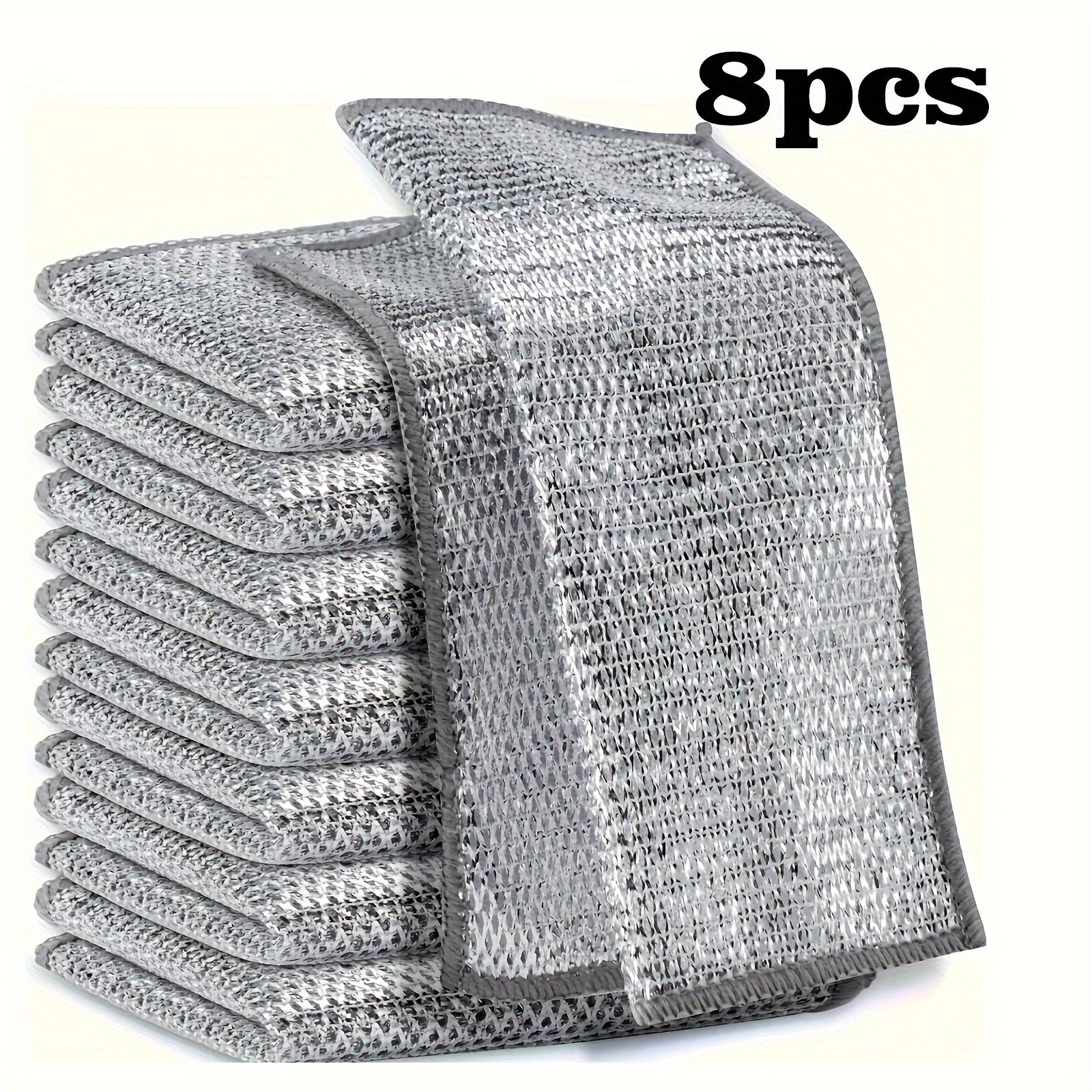 Cleaning Cloth Set Ultra-Durable Mesh Ultrafine Fiber for Dry Wet Cleaning 8 12 16pcs