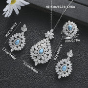 Ushbu 14 fevral sovg'a to'plami go'zal 925 kumush zanjir, vintage barg dizayni, chiroyli suv tomchisi turkuaz pandanti va ayollar uchun bayram mavsumida taqish uchun mustahkam marjon, sirg'a va uzuk to'plamini o'z ichiga oladi.