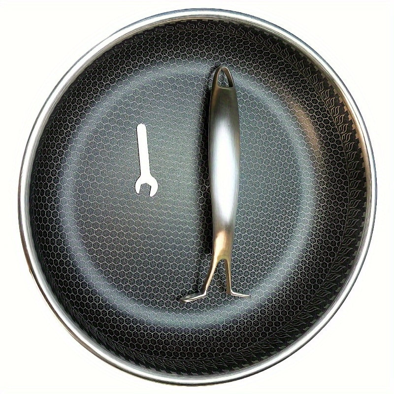 Sartén antiadherente de acero inoxidable 316 para bistec y soldadura de estaño, compatible con inducción y gas