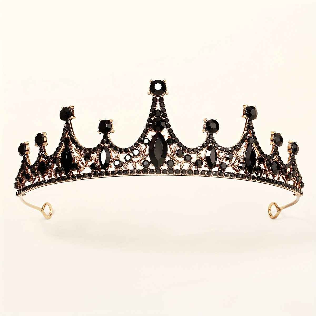 Черная кристальная тиара с камнями-стразами для свадеб и вечеринок, элегантное свадебное украшение для волос