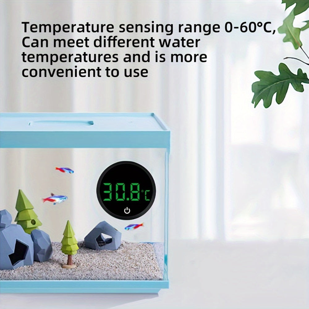 Aquarium Thermometer with Large LED Display Durable Battery Powered for Fish Tanks Reptile Habitats