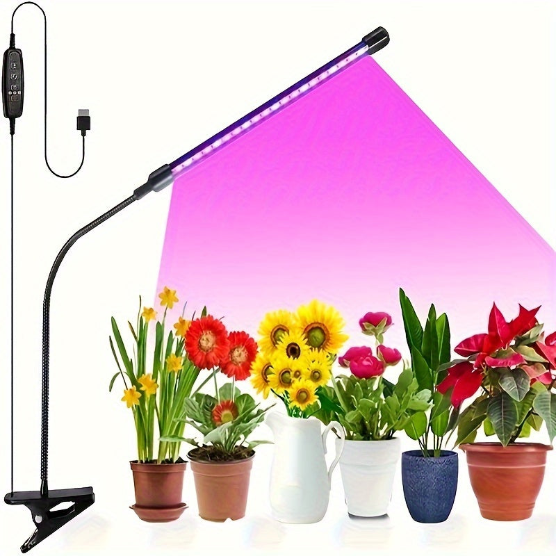 USB Powered Full Spectrum LED Grow Light with Flexible Gooseneck Foldable Design for Indoor Plants