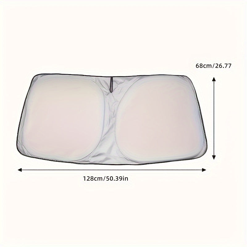 Black PVC Car Sunshade Thick Heat Insulation Sun Shield for Vehicles