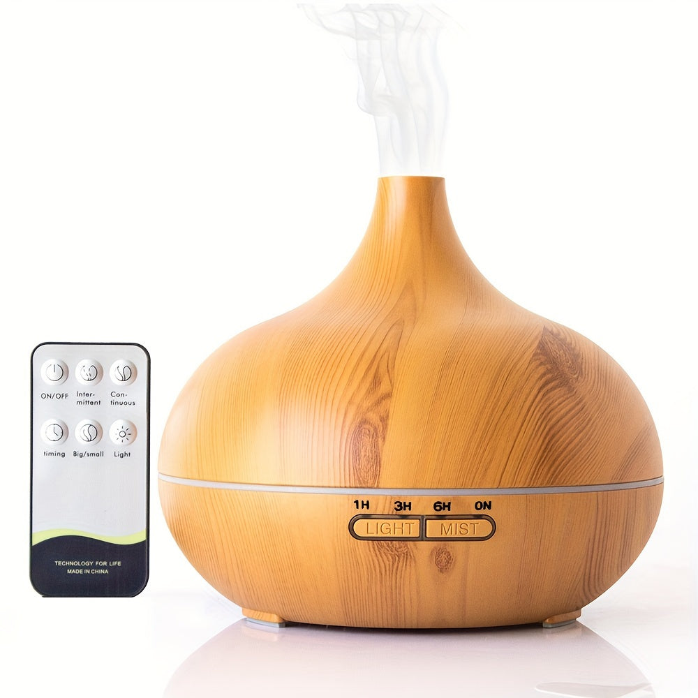 550ml Essential Oil Diffuser with Remote Control Soundwave Technology Auto Shut Off and 7 LED Lights for Home Office