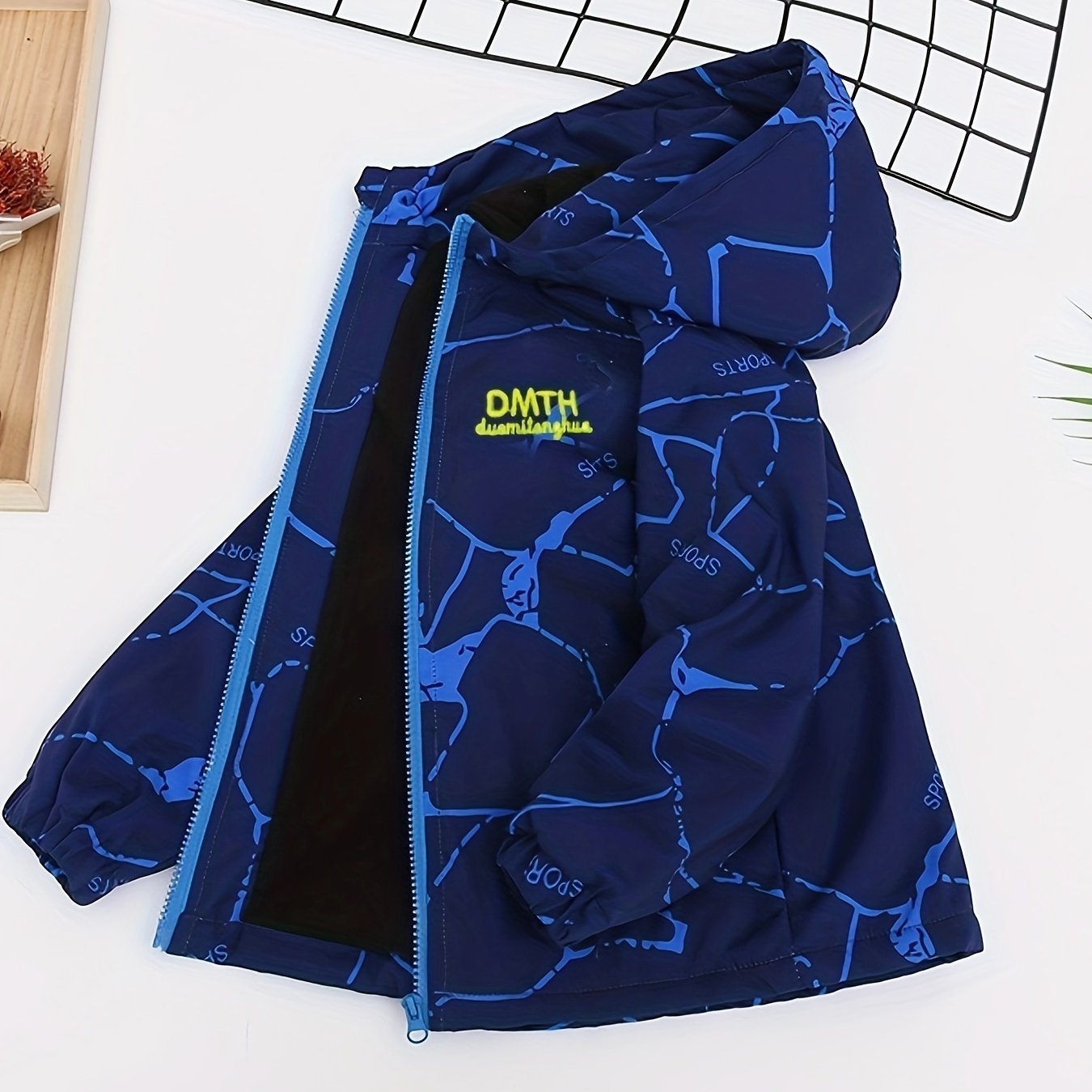 Мужская ветронепроницаемая куртка с капюшоном, флисовая подкладка, водостойкая, для активного отдыха, повседневная парка