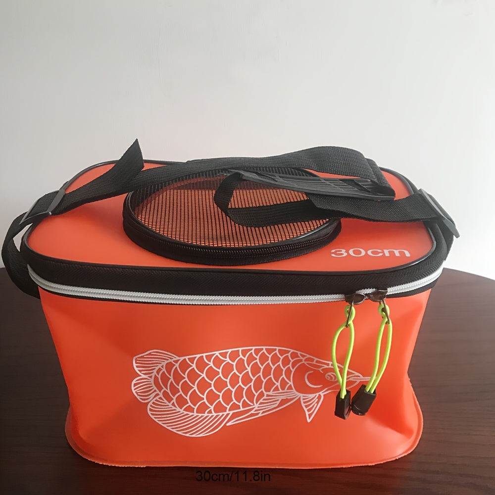 Waterproof EVA Fishing Tackle Storage Bag with Shoulder Strap for Outdoor Gear Camping Jewelry Beading Supplies