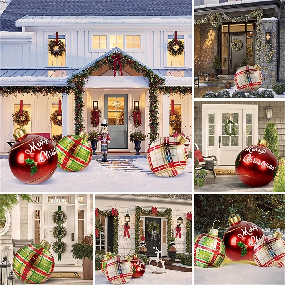Inflatable Christmas Balls PVC Ball Decorations for Gardens and Entrance Halls