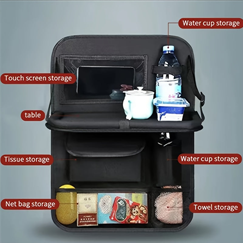 Universal Car Seat Organizer With Tablet Holder Multi-Pockets Tidy Car Interior