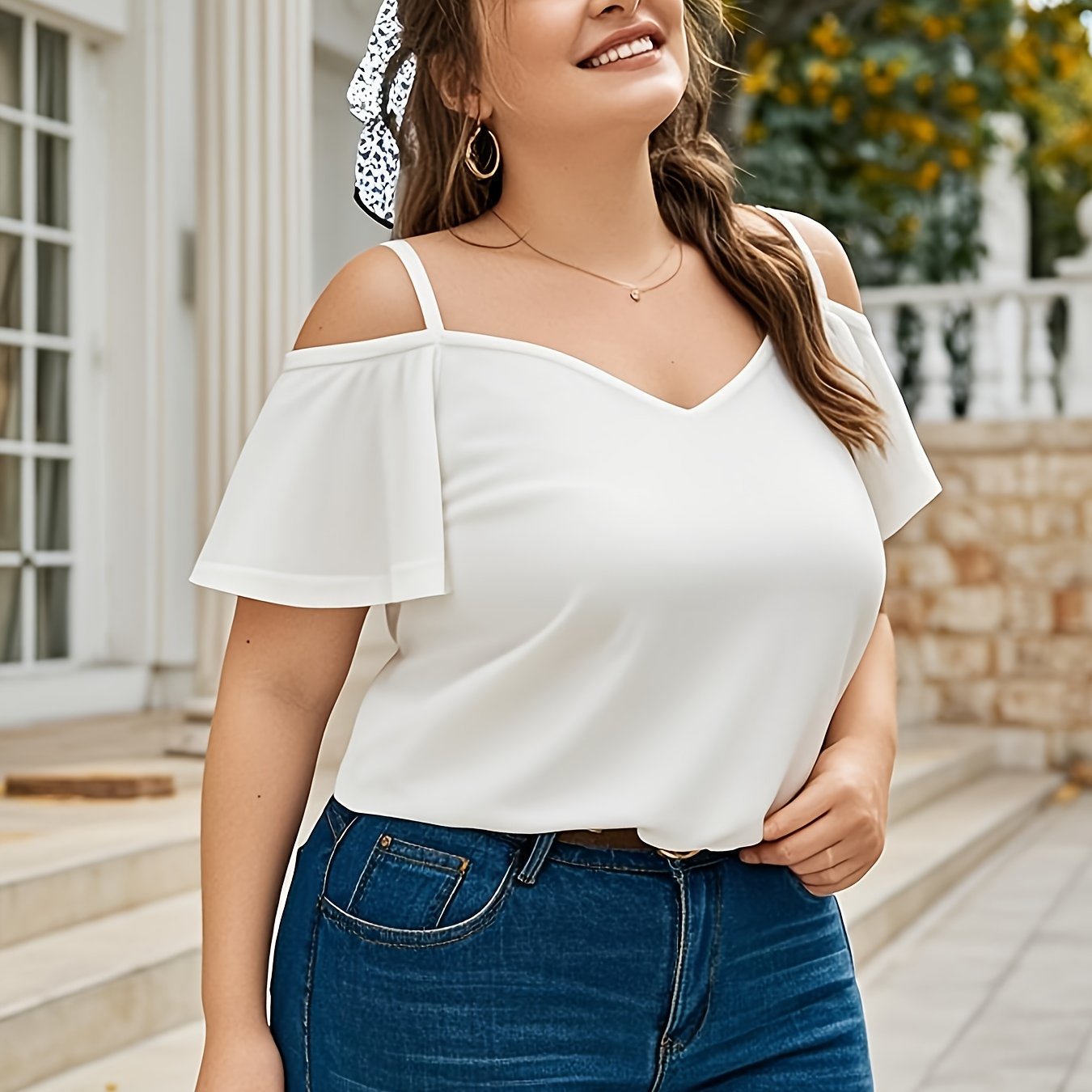 Платье для женщин больших размеров на лето с открытыми плечами, дышащий повседневный стиль