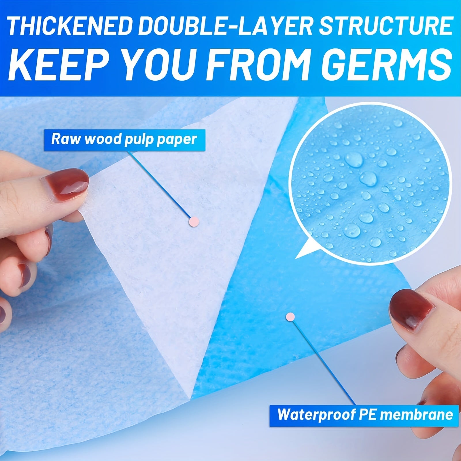 Disposable Toilet Seat Covers 20 Pack Waterproof Non-Woven Fabric Travel Public Restroom