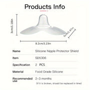 Силиконовые накладки на соски в форме бабочки для грудного вскармливания, 2 шт., прозрачные