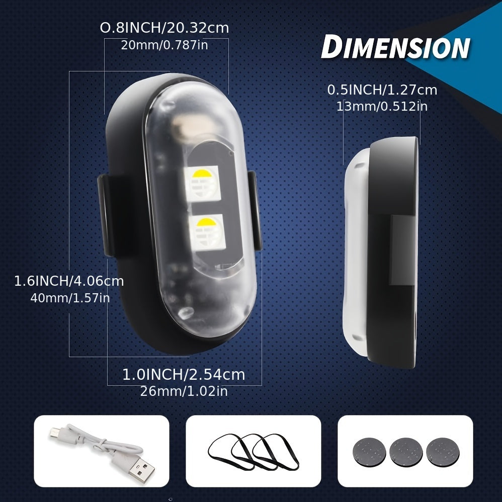 Luces de tira LED para aviones con control remoto, 8 colores, carga USB para coche, motocicleta, dron, bicicleta, IP65