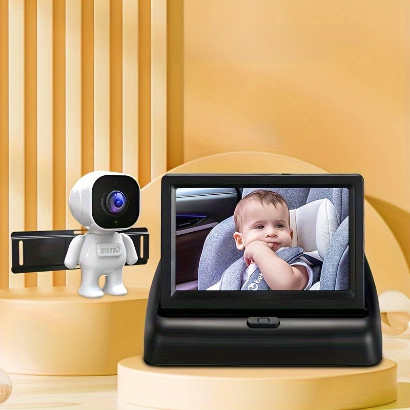 Car Seat Camera Monitor 10.92cm HD Display Night Vision Wide Angle Toddler Safety
