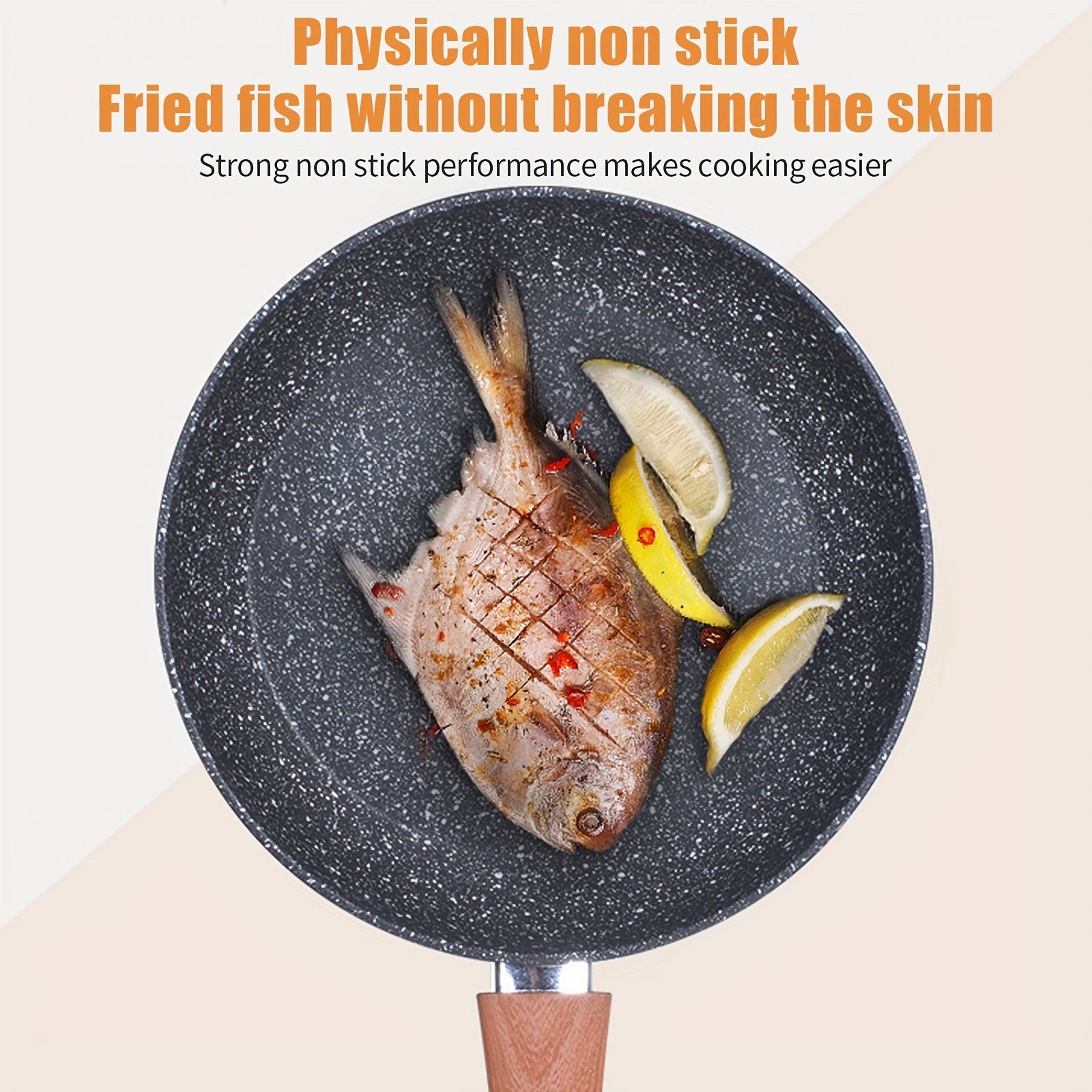 Qattiqlashmaydigan tosh qovurilgan panlar to'plami, alyuminiy bosma mustahkam qoplama bilan