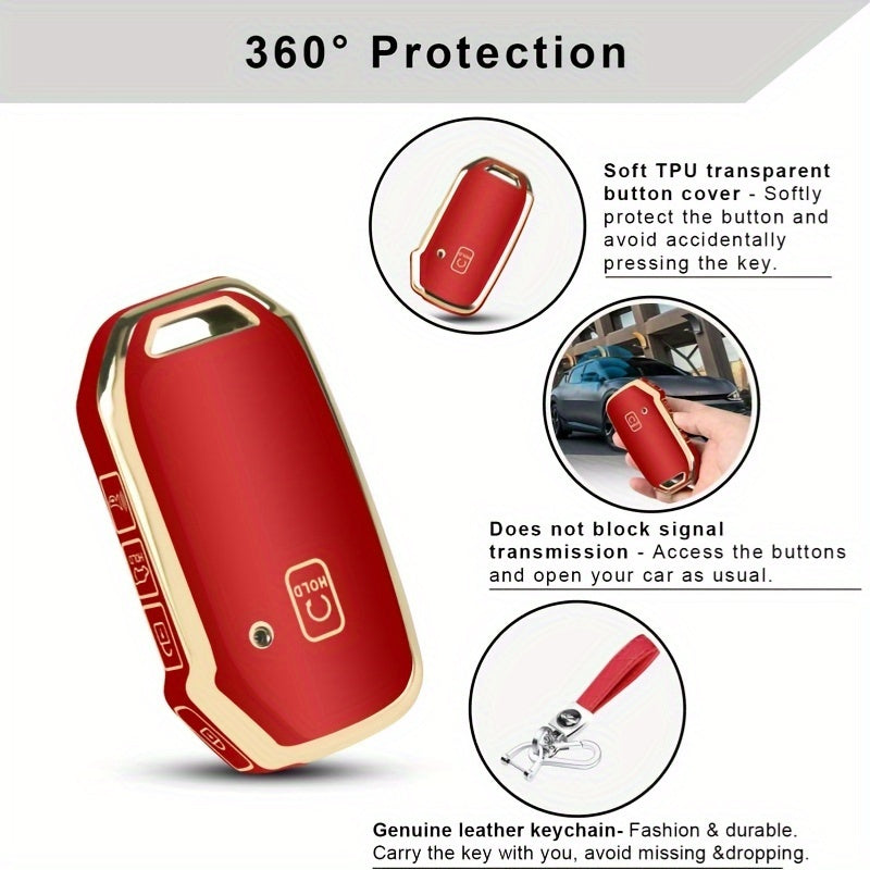 Universal TPU Key Fob Cover in 5 Colors for Car Key Protection