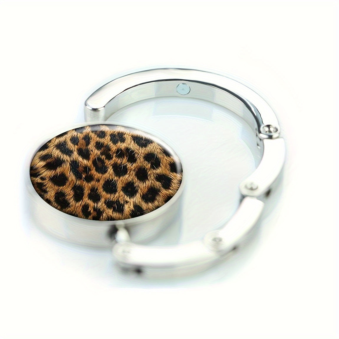 Leopard Print Foldable Purse Hanger Handbag Hook for Travel and Gifts