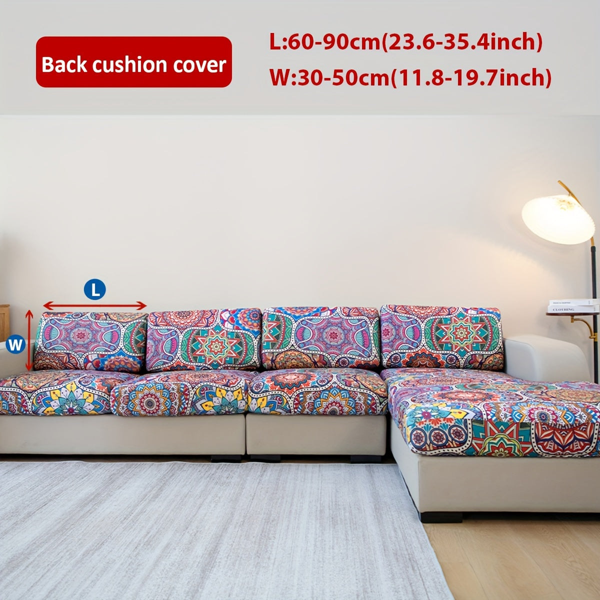 Bohemian Cushion Cover with Colorful Paisley Print for Living Room Sofas