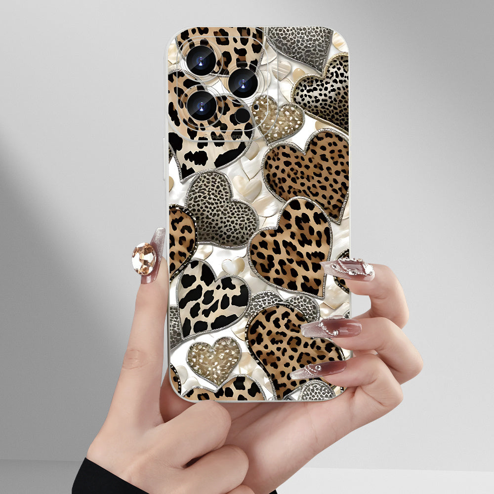 Leopard Print TPU Phone Case for iPhone 7-16 Plus Pro Max Stylish Protective Cover