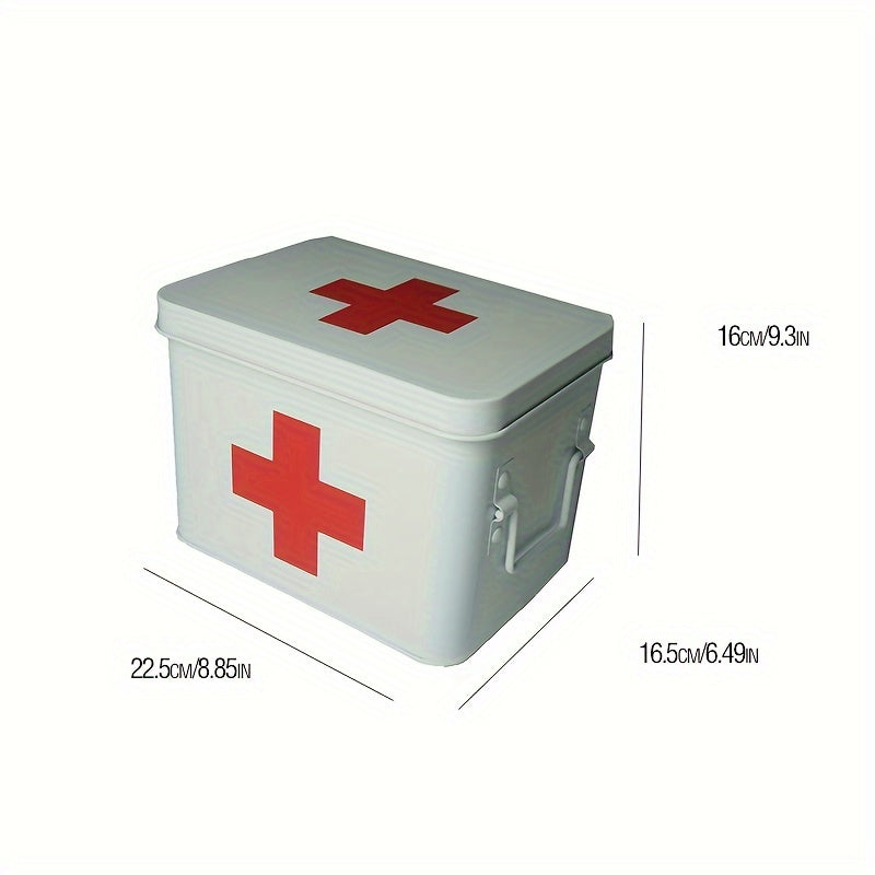 Metal Medicine Storage Box for Household Organization Durable Rectangular Pill Box
