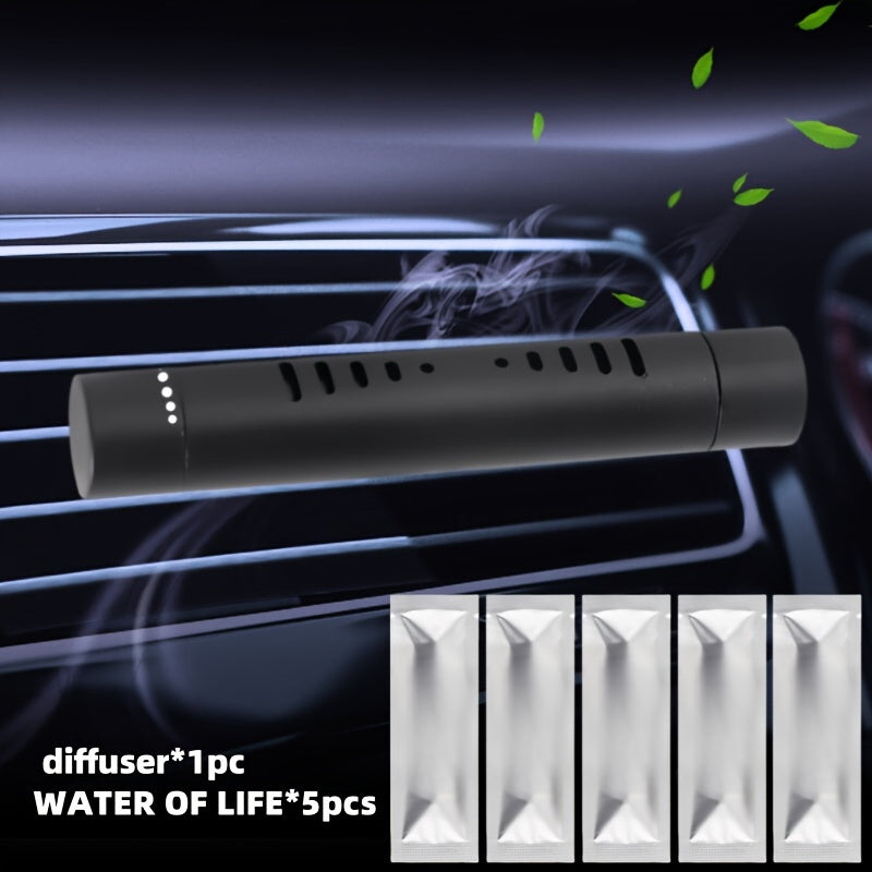 6 шт. автомобильных освежителей воздуха для вентиляционных зажимов, металлический диффузор с 5 запасками, длительный аромат