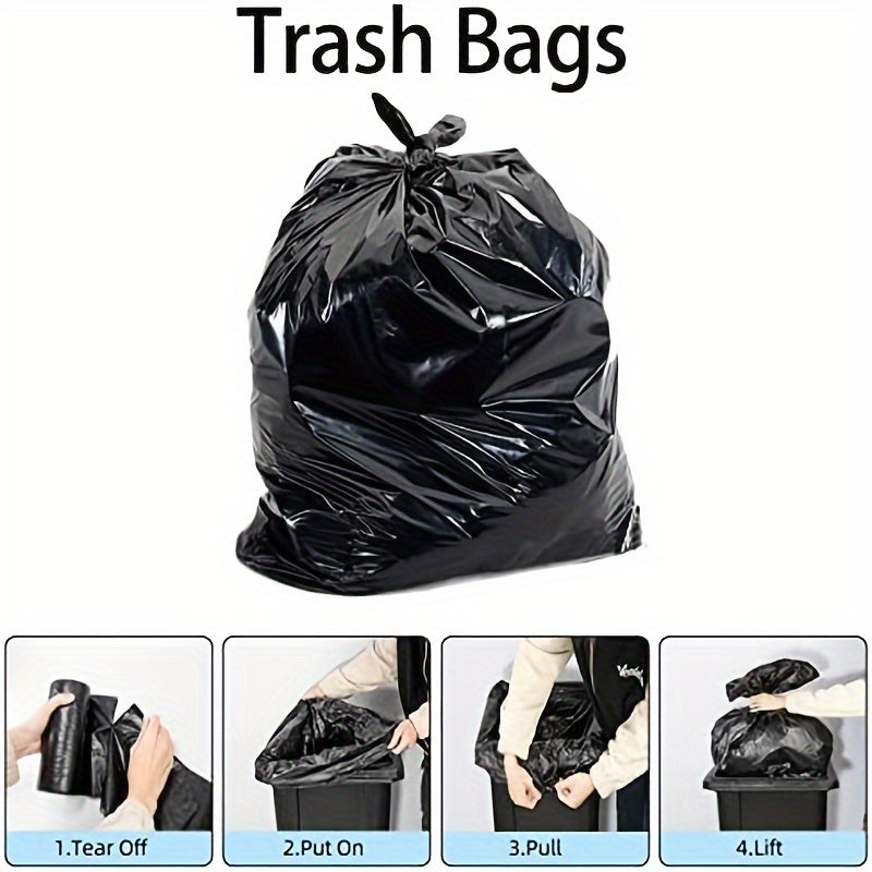Black Commercial Garbage Bags 50 or 100 Pack Extra Strong Trash Can Liners