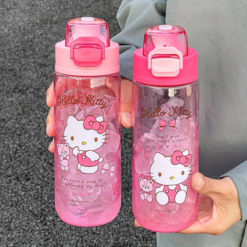 680ml Plastic Water Bottle for Kids with Hello Kitty Design