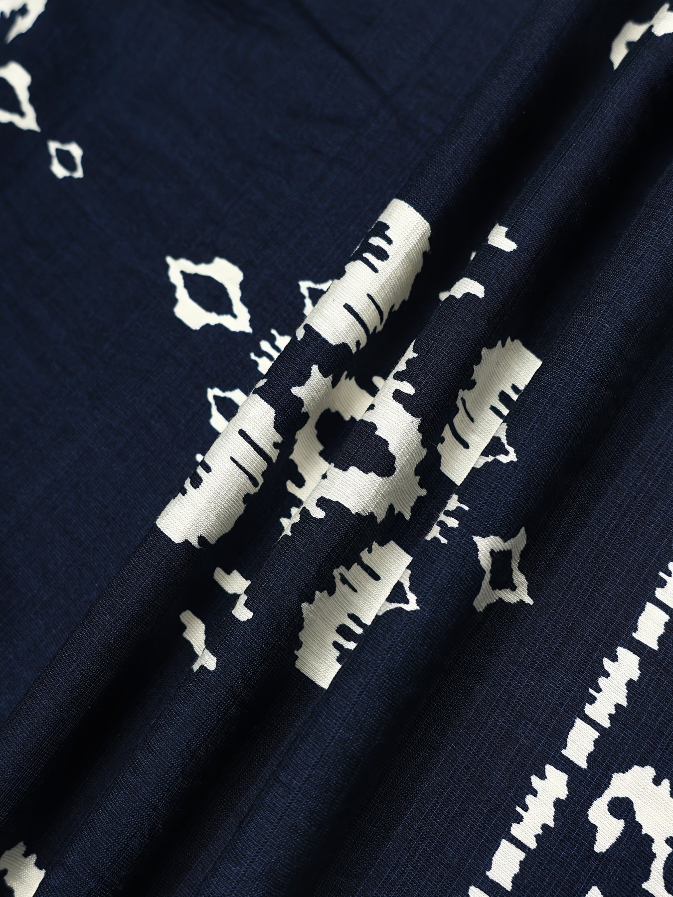 Широкие женские шорты макси с цветочным принтом Navy White, повседневные, летние, для пляжного отдыха