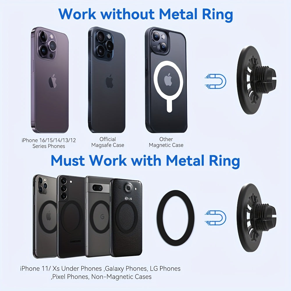 Magnetic Car Phone Mount for iPhone Magsafe with Heat Transfer Plate