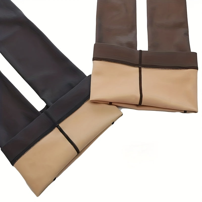 Women's Sheer Pantyhose High Waist Slimming Effect Solid Color Knit Fabric