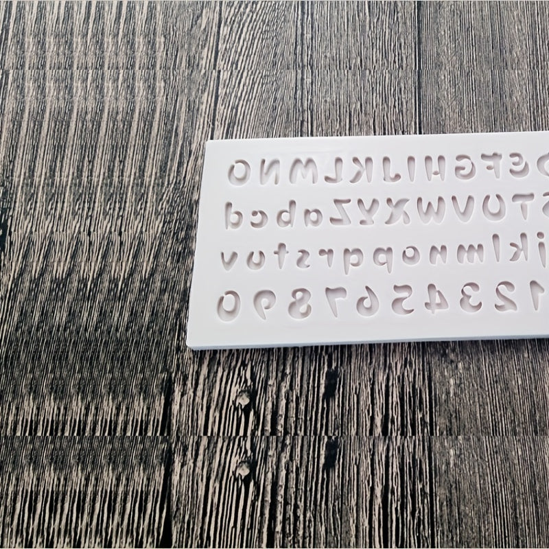 Alphanumeric Silicone Chocolate Mold with Cartoon English Alphabet and Numbers for Candy and Baking