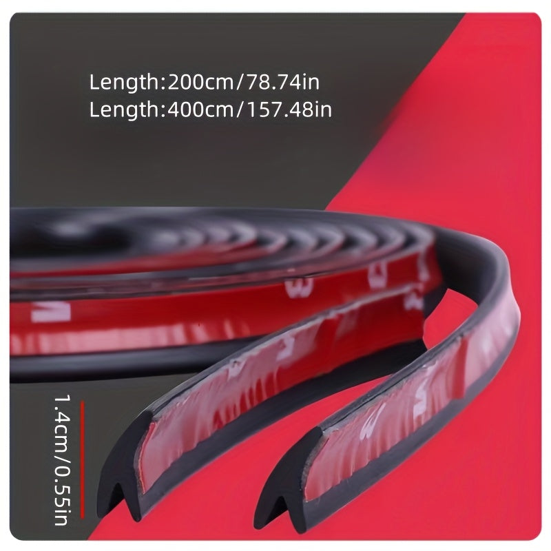 Tira de sellado para parabrisas trasero en forma de Y, impermeable y a prueba de polvo, 200cm o 400cm