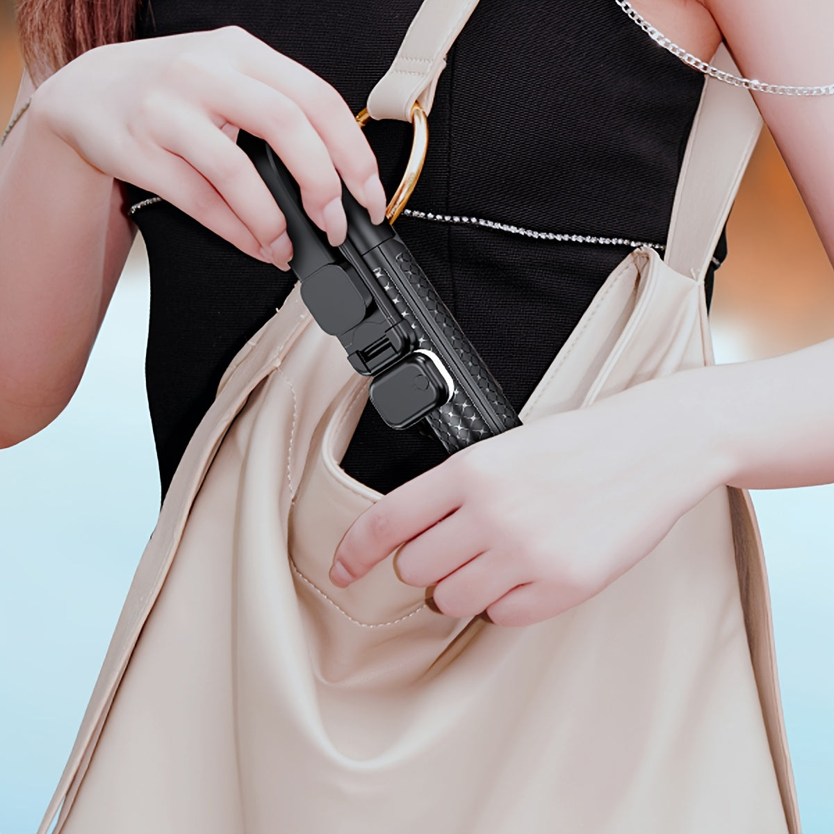 Extendable Selfie Stick with Tripod, Wireless Remote, Fill Light, Aluminum Alloy for iPhone and Android Smartphones