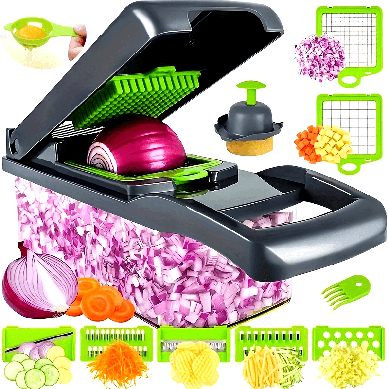 22-Piece Kitchen Gadget Set with Vegetable Chopper, Fruit Slicer, Grater, Peeler