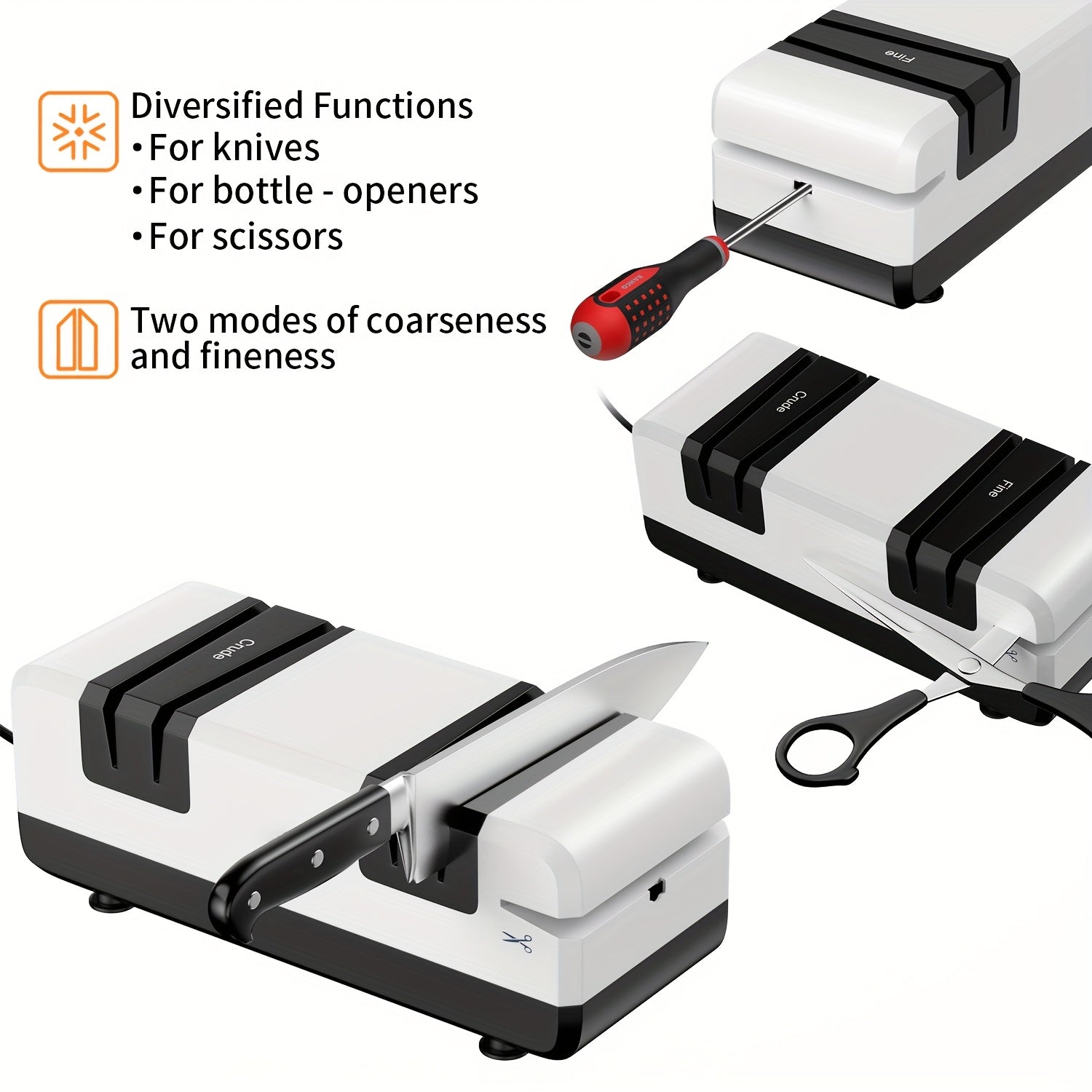 Afilador eléctrico para cuchillos de cocina, automático, potente