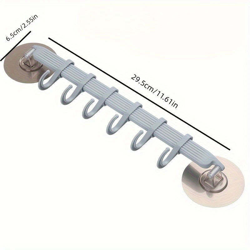 Ganchos adhesivos de 6 unidades para colgar en la pared en cocina, baño y ropa