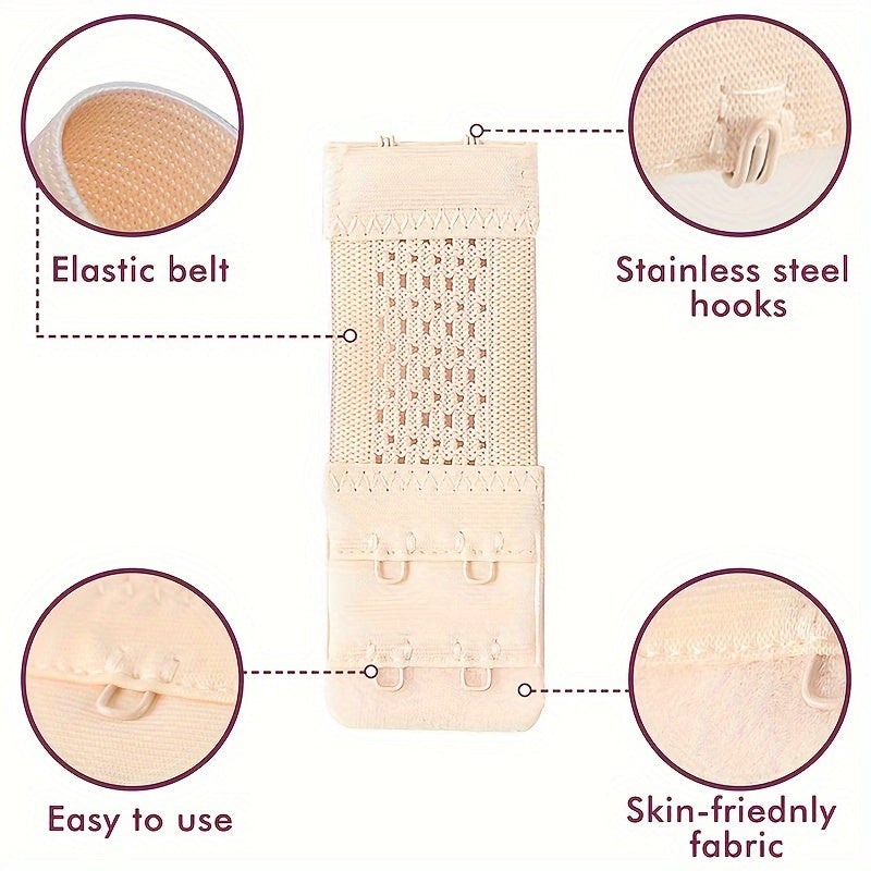 Set of 6 Elastic Bra Strap Extenders for Comfortable Fit Women’s Lingerie