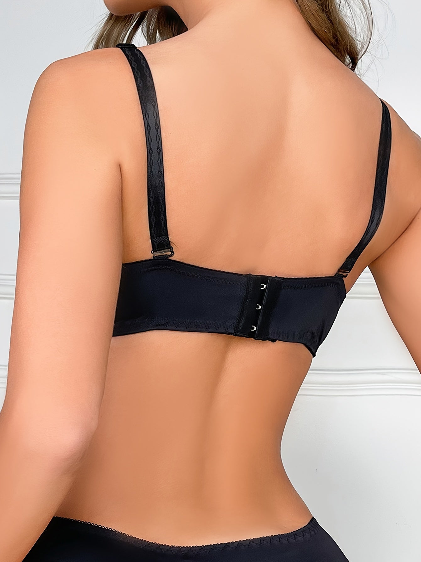 Teal Lace Push-Up Bra with Underwire Support Adjustable Straps B-Cup Lingerie