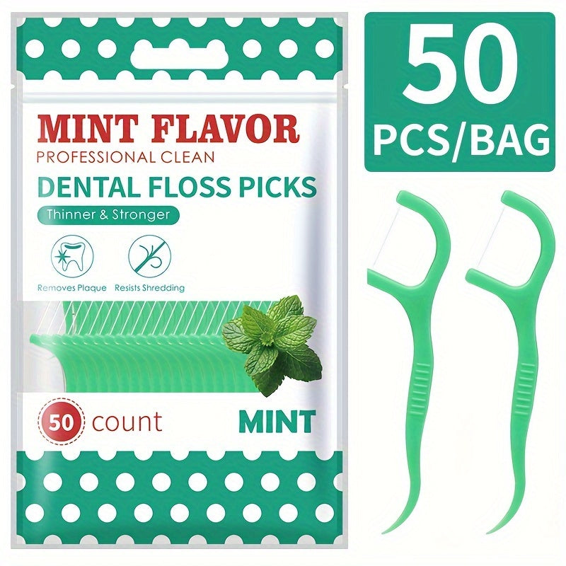 Dental Floss Sticks Mint Flavor 750/300/150/50 Pieces Oral Hygiene