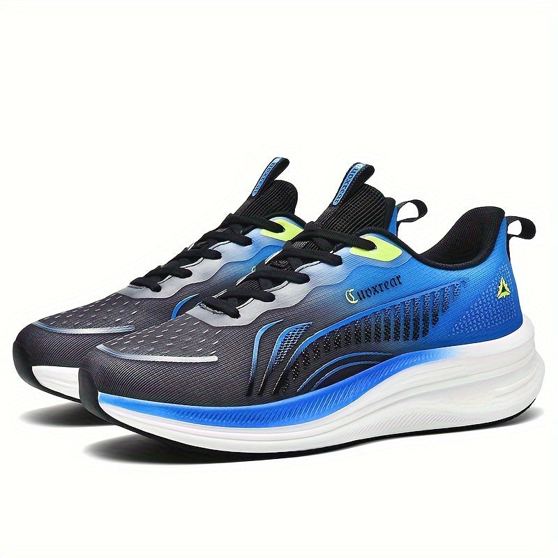 Men's Breathable Woven Platform Shoes for Outdoor Running Shock Absorbing