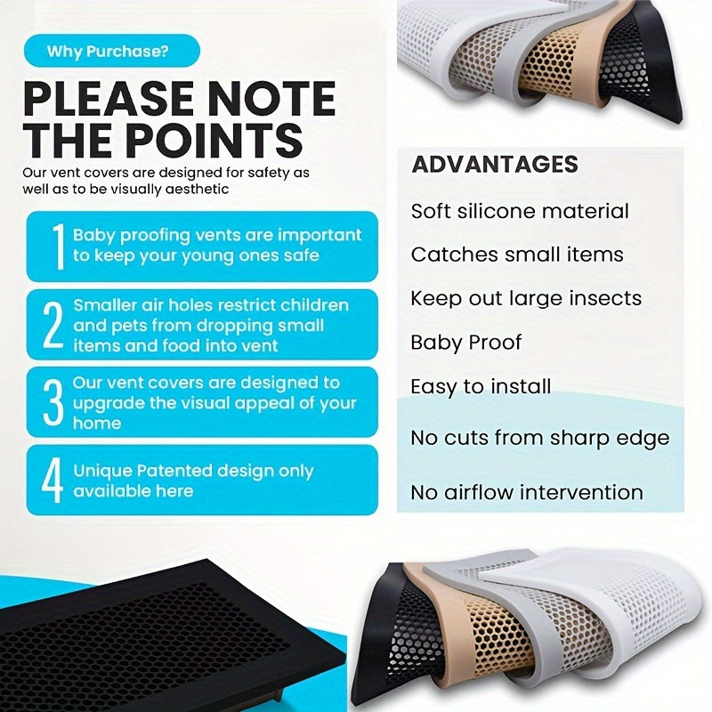 Silicone Floor Vent Cover Protective Cover for Air Vents Home Floors Durable Material