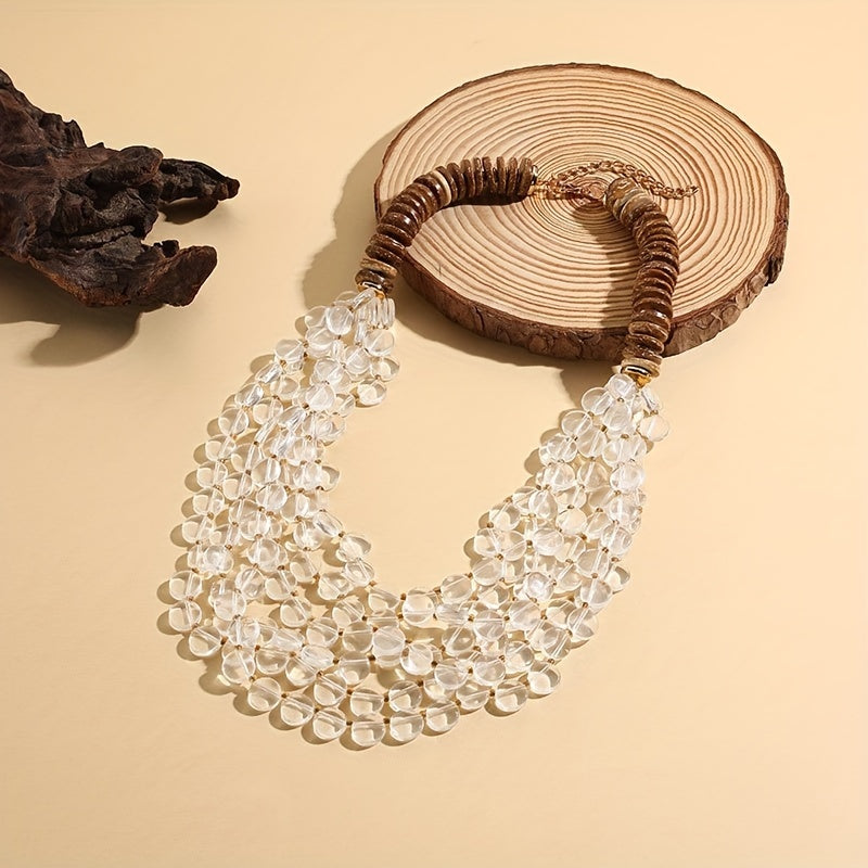 Boho Chic Beaded Kokos qobig'i taqinchoq ayollar uchun yozgi ta'til sovg'asi