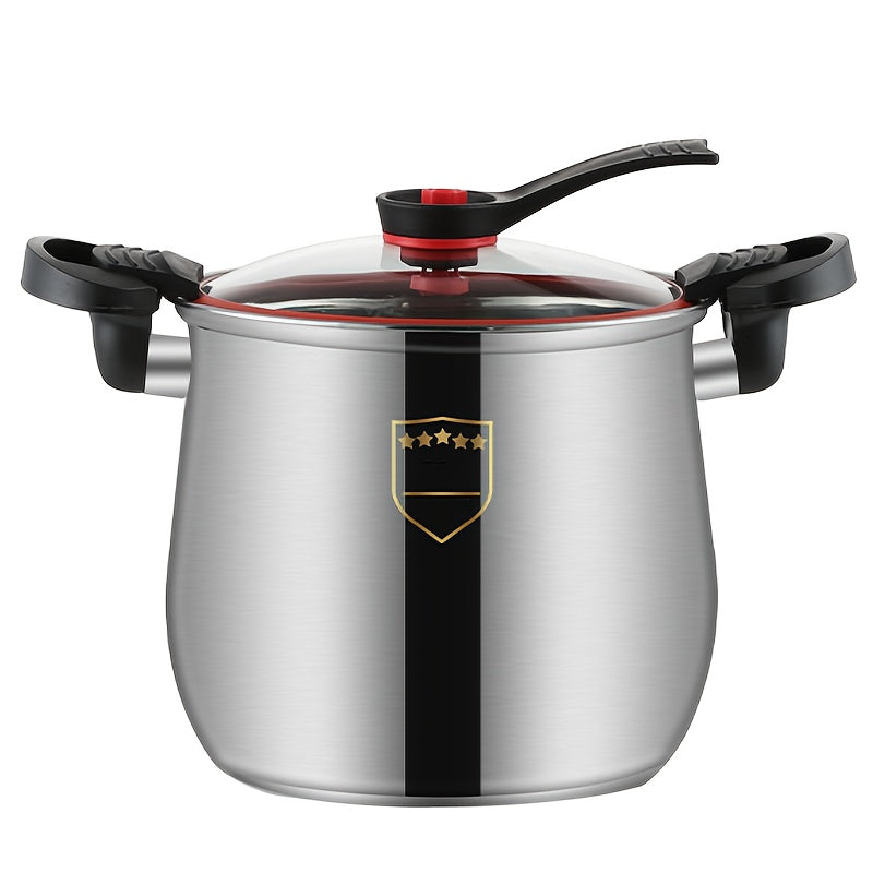 Stainless Steel Soup Pot 304 Food-Grade Non-Stick Airtight Lid Induction Cookware