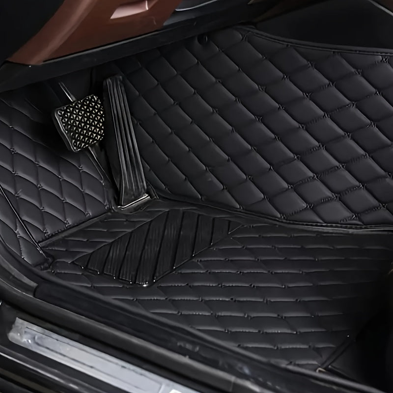 Car Floor Mats Set Leather All-Weather Protection for Left-Hand Drive Vehicles