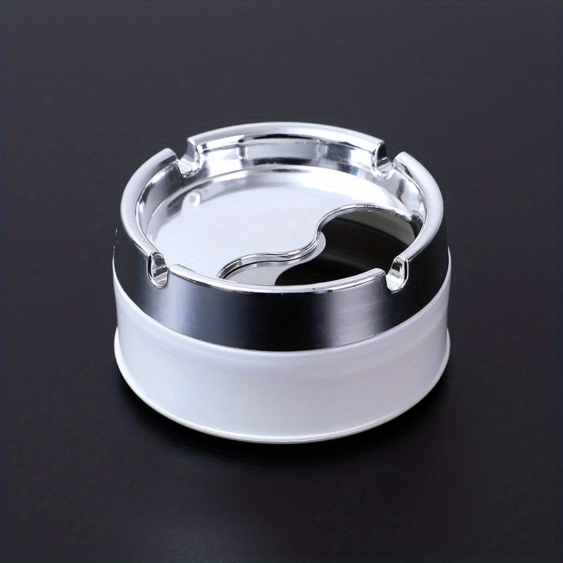 Stainless Steel Windproof Ashtray for Living Room Sealed Rotary Durable