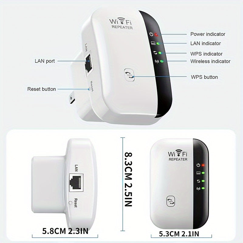WiFi Extender 2640 Sq Ft with Ethernet Port and Alexa Compatibility