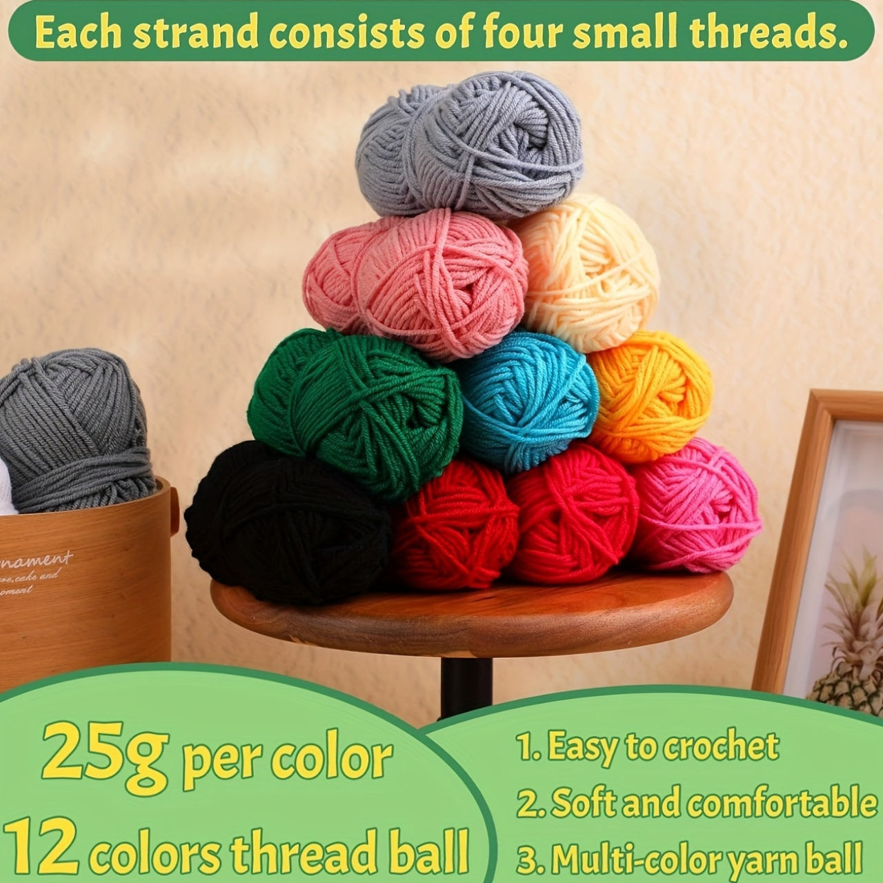 130pcs Knitting Crochet Hook Set with Bag for DIY Crafts All Seasons Multicolor