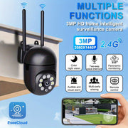 3MP HD WiFi Security Camera with Motion Detection Night Vision and Pan Tilt