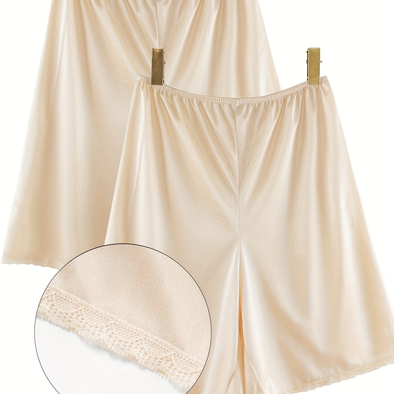 Women's Breathable Floral Patchwork Wide-Leg Skirt Pants Two Pack