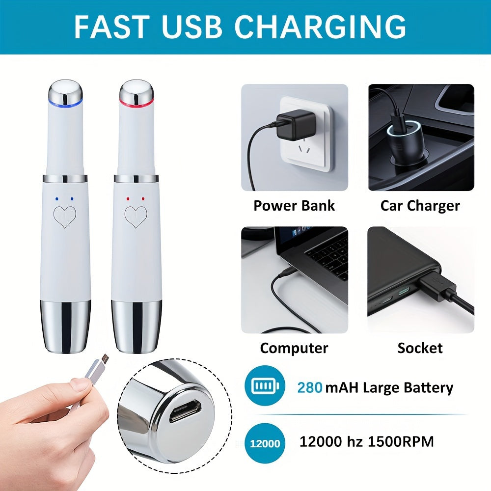 USB Rechargeable Eye Massage Stick Facial Muscle Relaxation Tool Lithium Polymer Battery