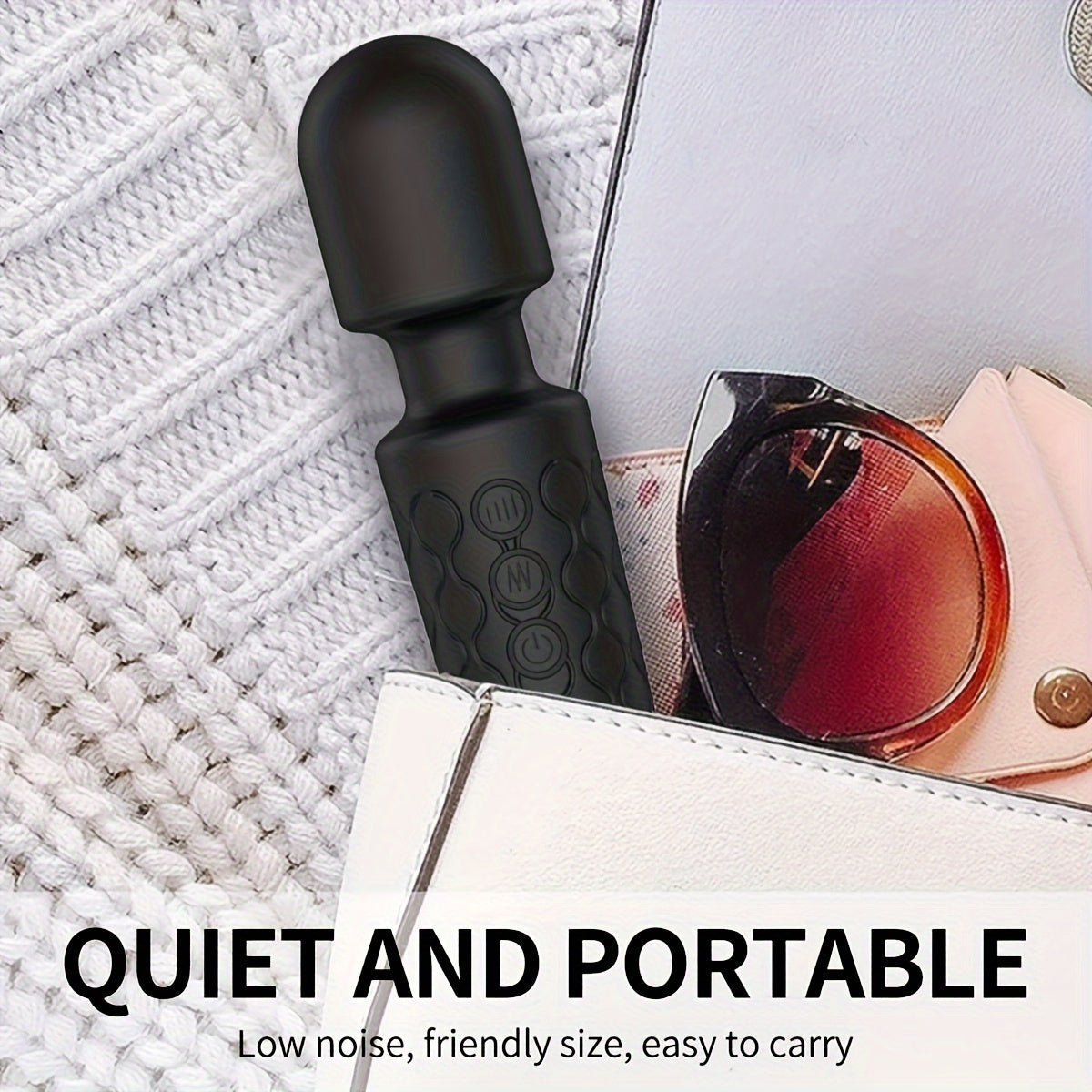 Kattalar ayol uchun qayta tiklanadigan qo'lda elektr orqa massajeri chuqur to'qima tayoq, 20 vibratsiya rejimi